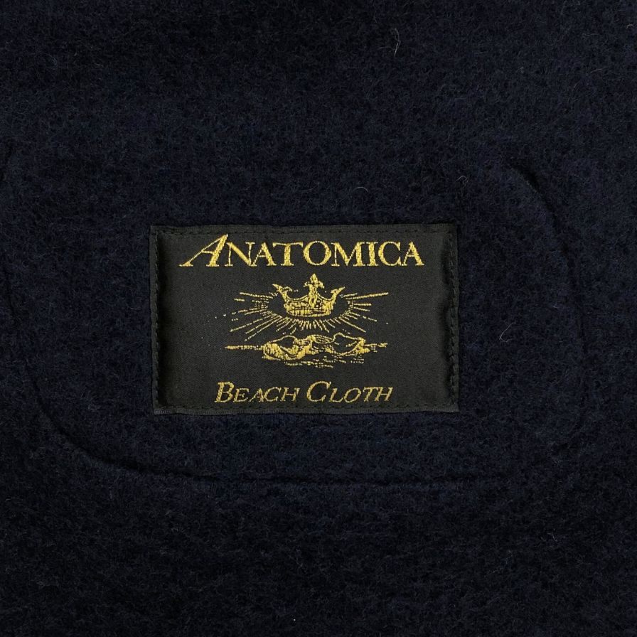 極美品◆アナトミカ ビーチクロスベスト ウール65% コットン35% ブラウン サイズ44 メンズ ANATOMICA 【AFB44】