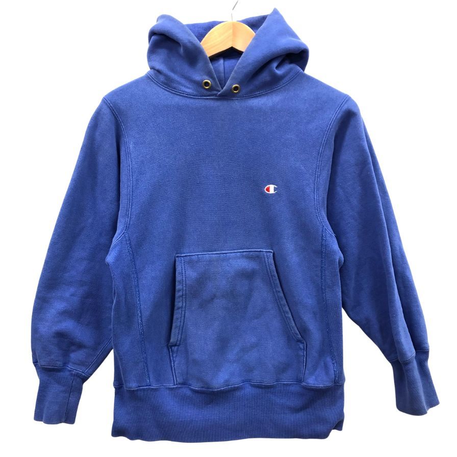 中古◆チャンピオン リバースウィーブ 90S 刺繍タグ USA製 ブルー メンズ サイズS champion reverse weave 【AFB10】