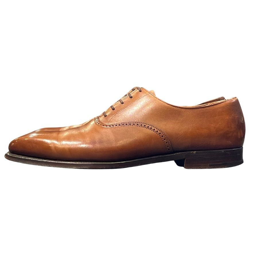 クロケット&ジョーンズ レザーシューズ プレーントゥ ダルトン レザー メンズ サイズUK7E ブラウン CROCKETT&JONES DALTON ビジネスシューズ 約26.0cm【LA】【中古】
