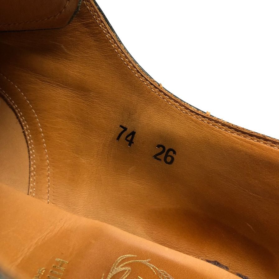 スコッチグレイン レザーシューズ 74 プレーントゥ ブラックブリックソール サイズ26 メンズ ブラック SCOTCH GRAIN 約26.0cm【AFC30】