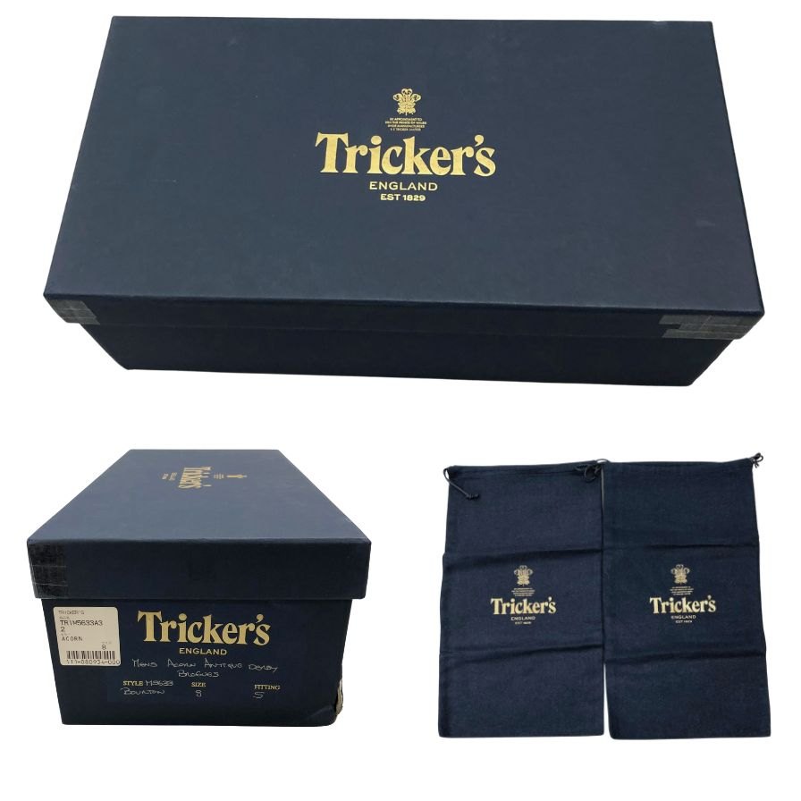 トリッカーズ レザーシューズ バートン ウィングチップ M5633 ベージュ メンズ サイズ8 Tricker`s BOURTON ビジネスシューズ 約26.5cm【LA】【中古】