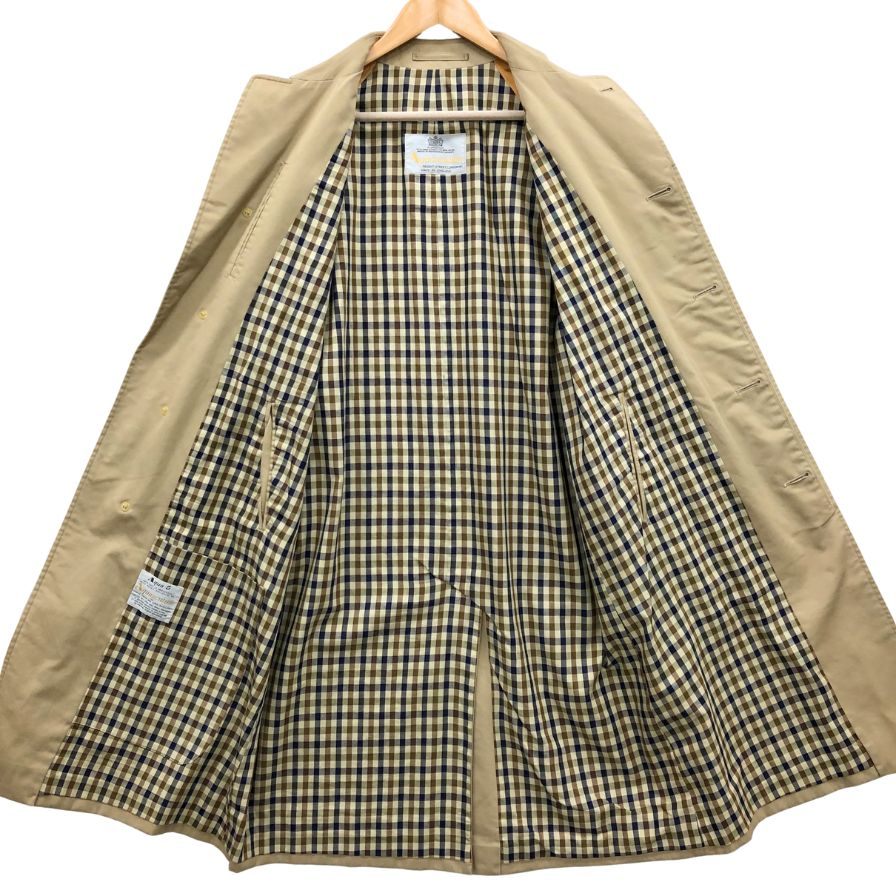 アクアスキュータム バルカラーコート 70S アクア5 ヴィンテージ イングランド製 ベージュメンズ サイズ36 Aquascutum【LA】