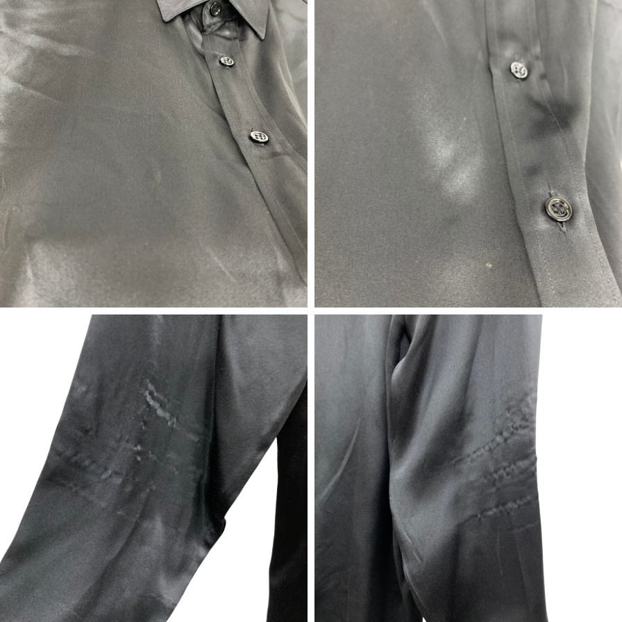 美品◆ディオール 長袖 ドレス シルク シャツ 20ss グレー メンズ サイズ38 DIOR 【AFB43】