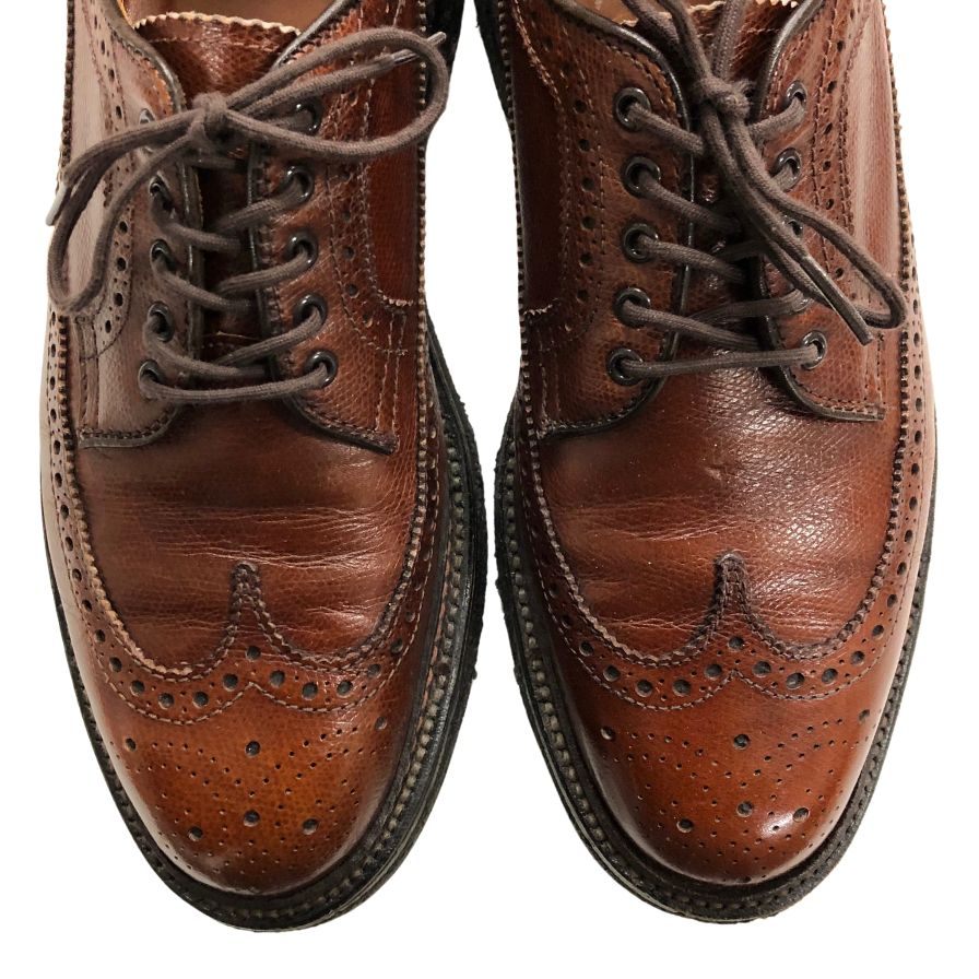オールデン ウィングチップ 9792 アルパインカーフ ブラウン ユナイテッドアローズ別注 7.5サイズ ALDEN ビジネスシューズ 約25.5cm【LA】【中古】