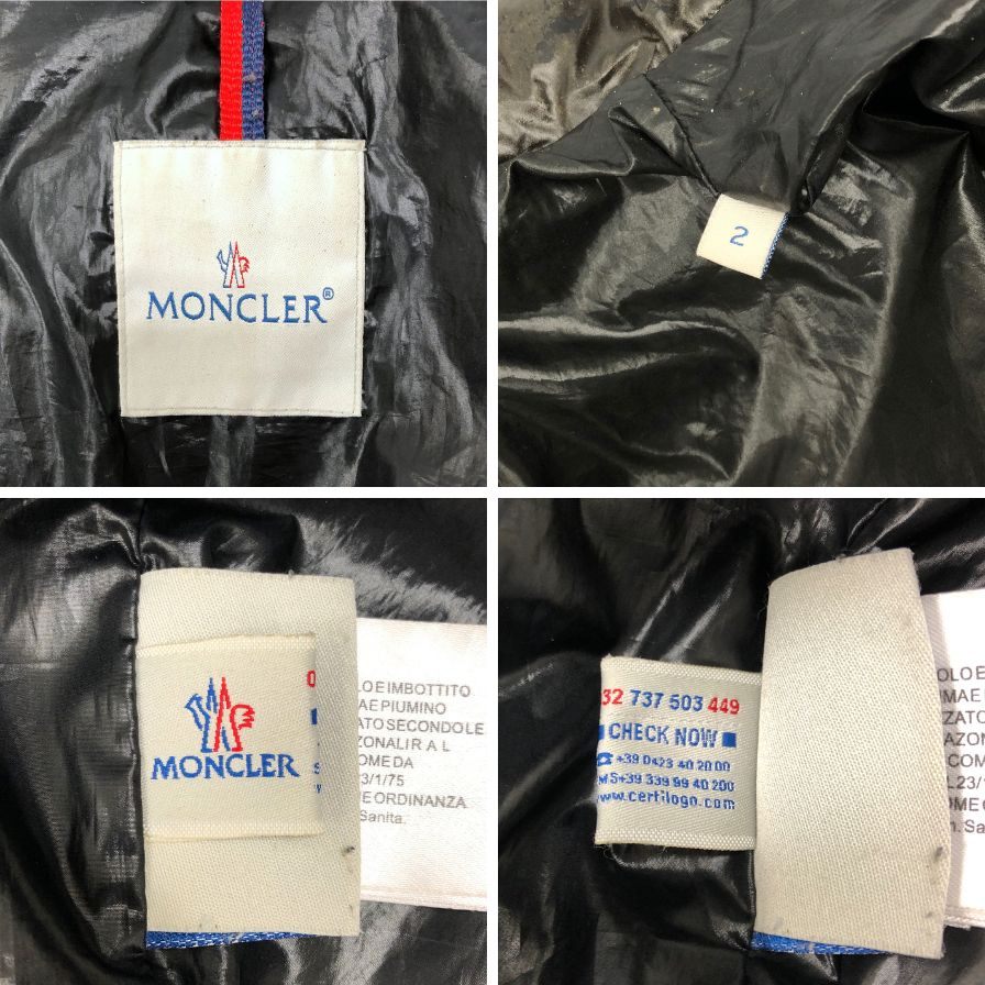 中古■モンクレール ダウンコート LUCIE ラクーンファー ブラック レディース サイズ2 MONCLER 【AFA13】