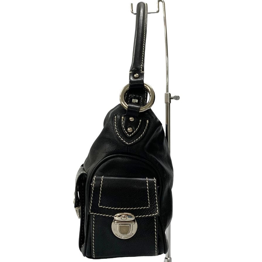 マークジェイコブス ワンショルダーバッグ フロントポケット ブラック レディース MARC JACOBS【AFE9】