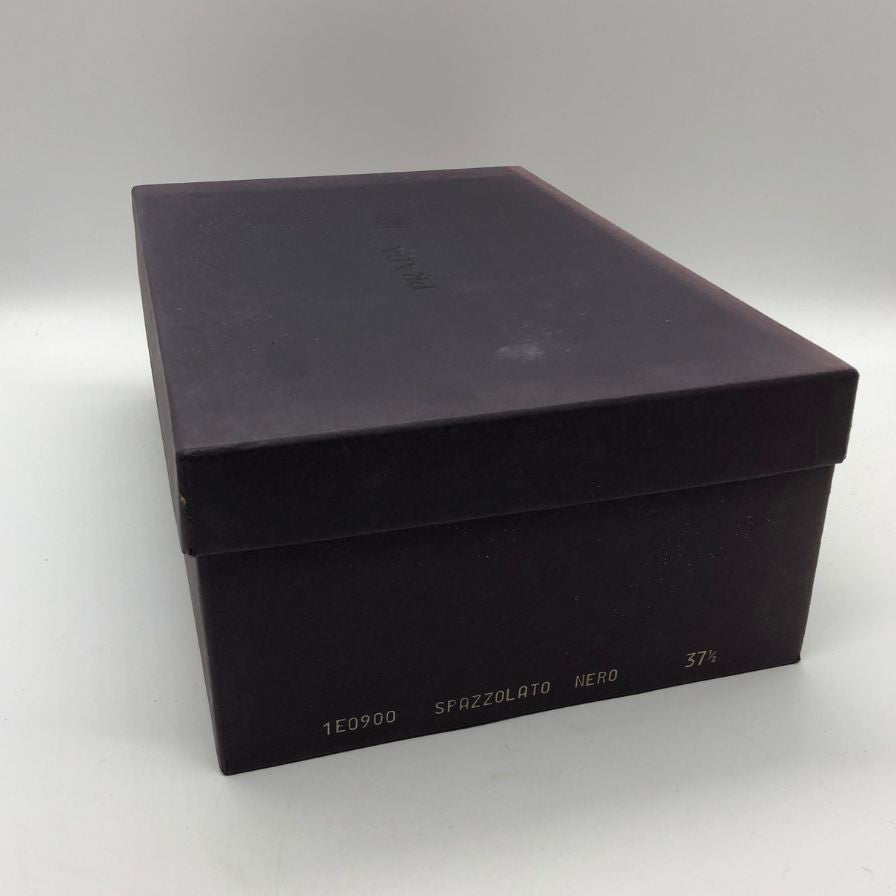 プラダ サフィアーノレザー スクエアトゥ レースアップシューズ 1E07 メンズ サイズ6 ネイビー PRADA 約25.0cm【AFD15】