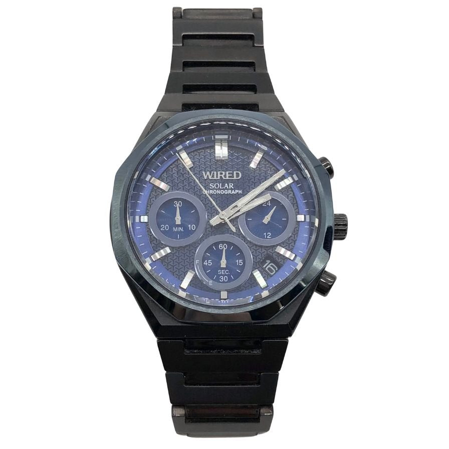 セイコー 腕時計 ワイアード AGAD416 クロノグラフ ソーラー 青文字盤 SEIKO WIRED【AFI18】