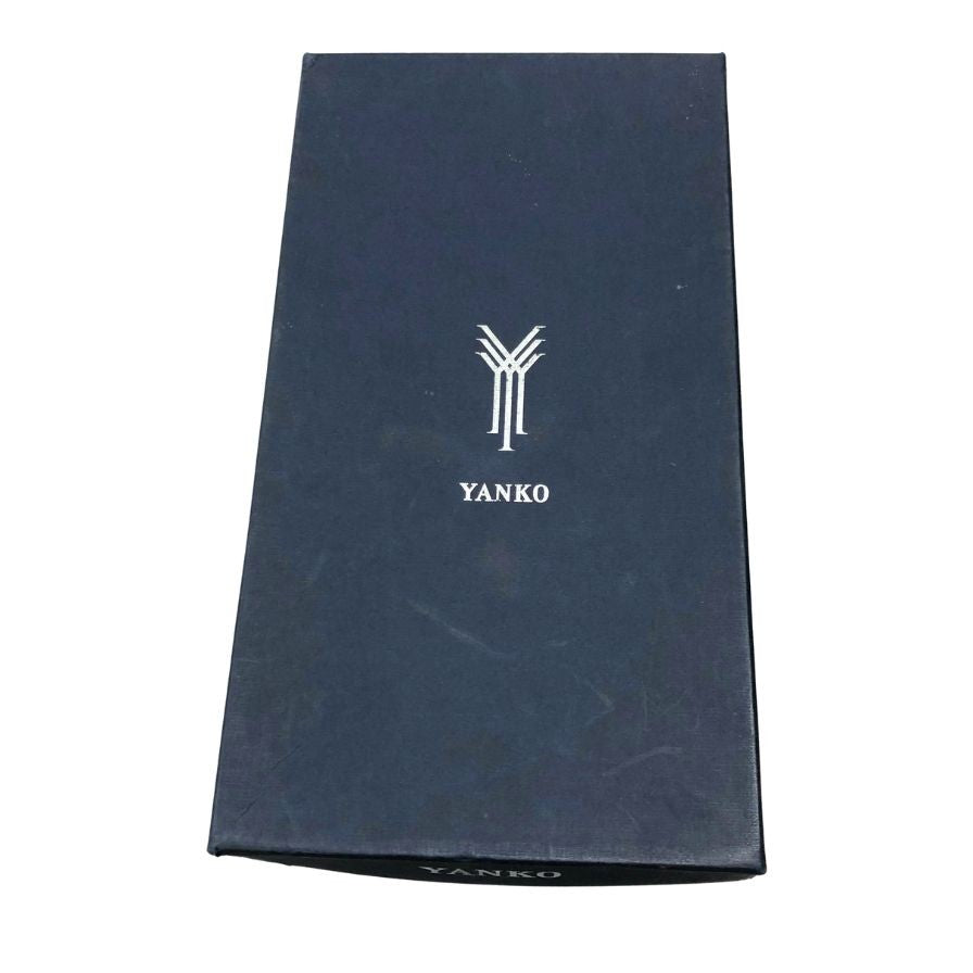 ヤンコ レザーシューズ メダリオン カーフ ブラック メンズ サイズ6 YANKO 約24.5cm【AFD14】