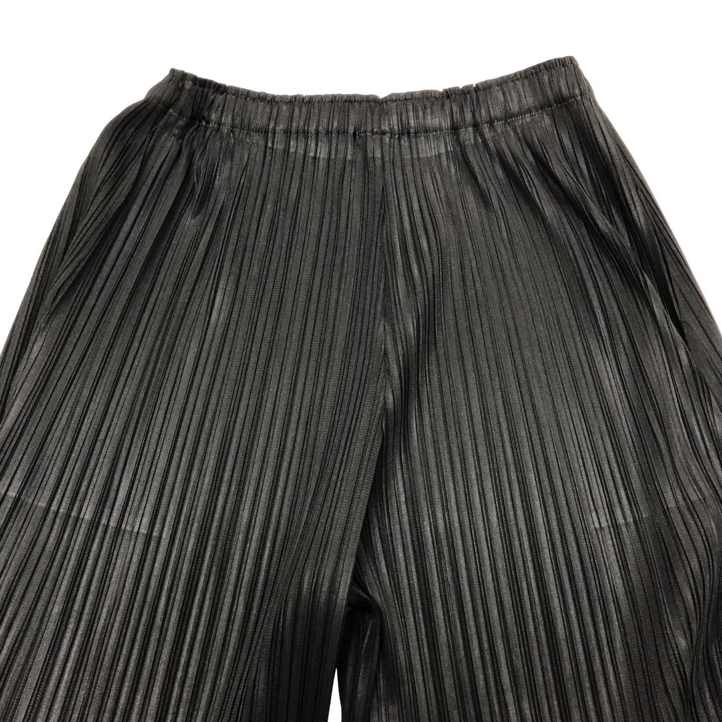 プリーツプリーズ ワイドパンツ レースカット ブラック サイズ2 PP73-JF525 PLEATS PLEASE ISSEY MIYAKE 【AFB10】