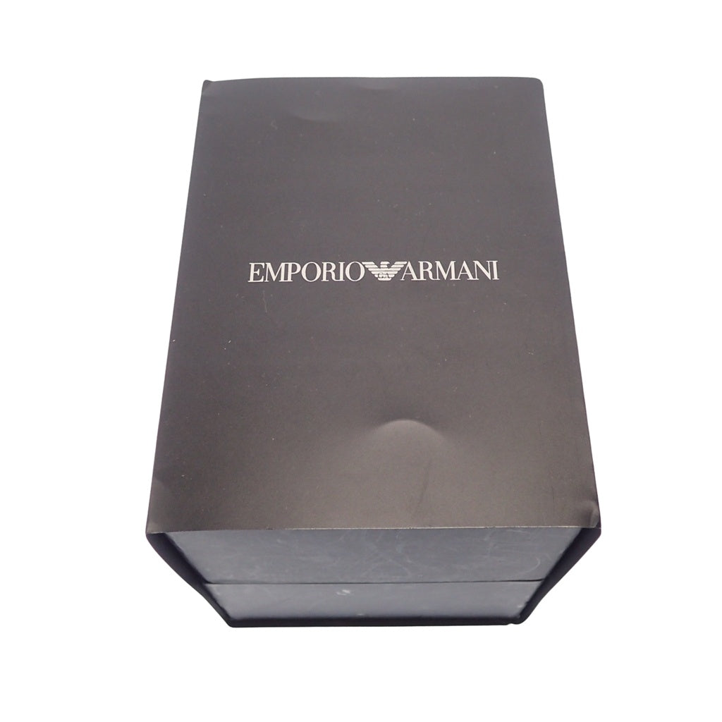 中古◆エンポリオ アルマーニ 腕時計 AR-0392 ブラック系文字盤 革ベルト クオーツ EMPORIO ARMANI【AFI18】