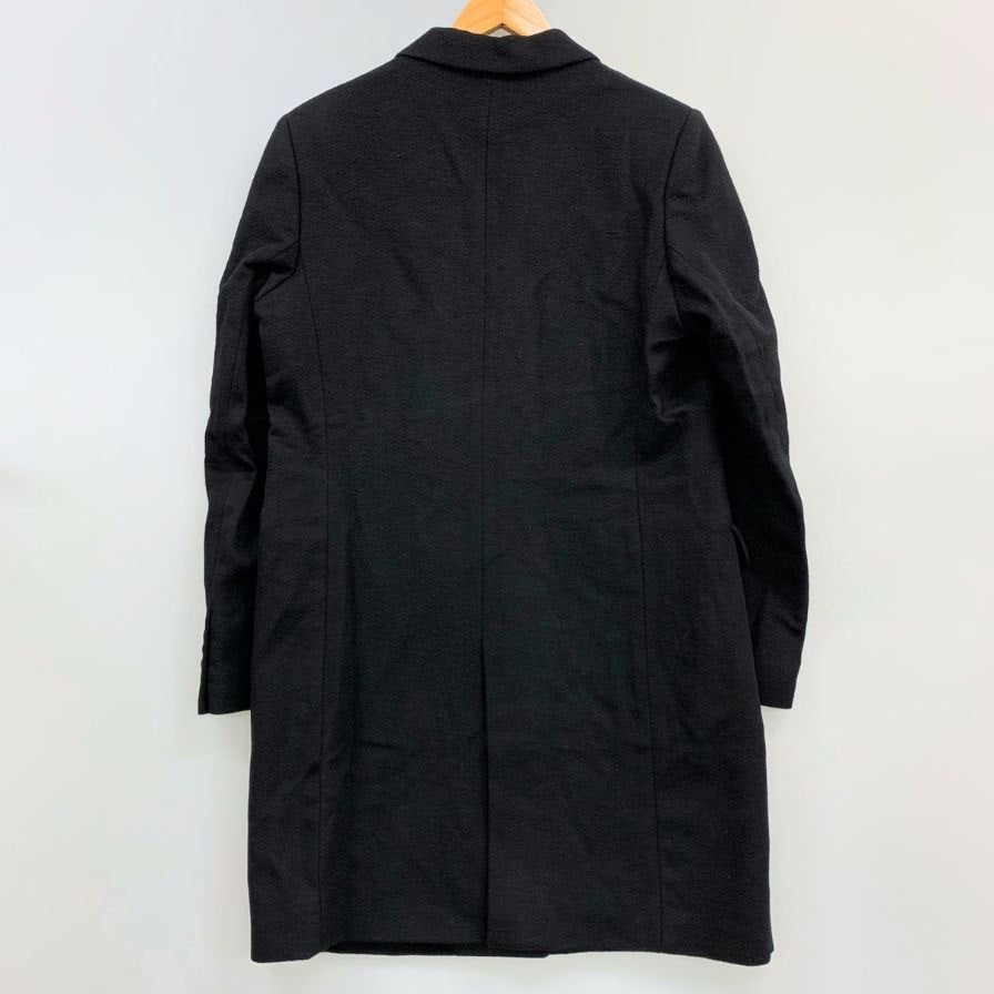 美品◆ユニクロ メンズ コート カシミヤ ブラック サイズL UNIQLO 【AFB22】