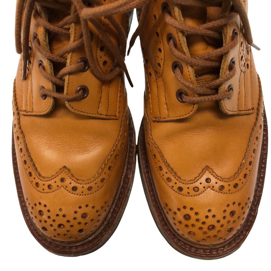 トリッカーズ カントリーブーツ モールトン M2508 メンズ サイズ6.5 ブラウン Tricker's MALTON ブーツ 約25.0cm【LA】【中古】