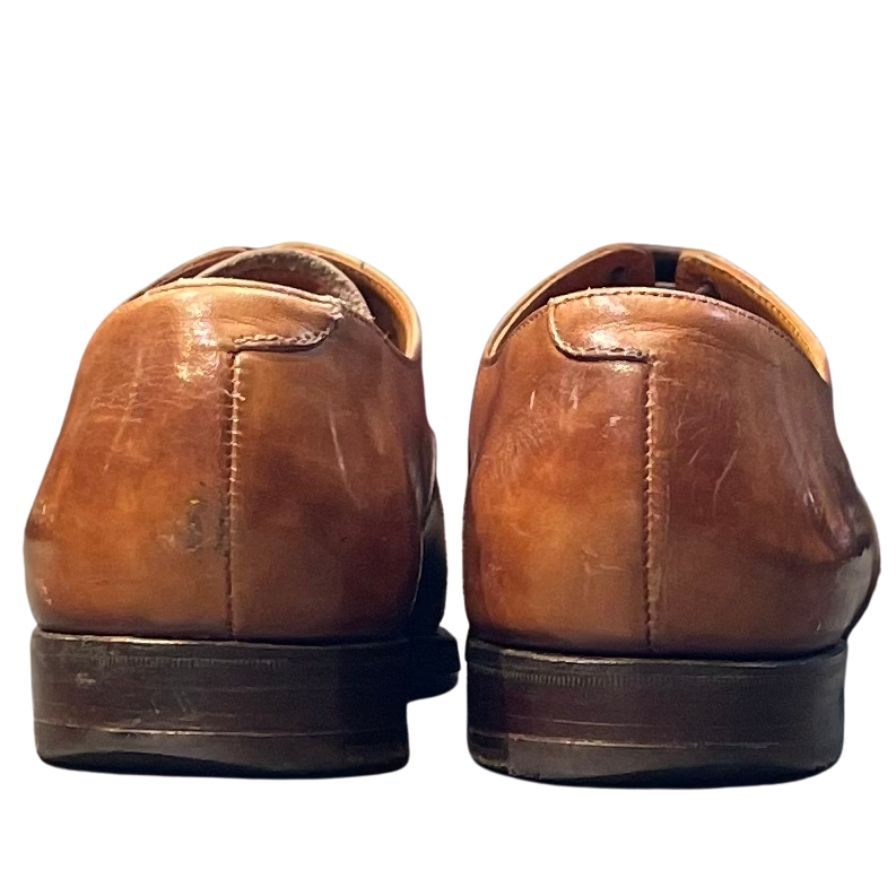 クロケット&ジョーンズ レザーシューズ プレーントゥ ダルトン レザー メンズ サイズUK7E ブラウン CROCKETT&JONES DALTON ビジネスシューズ 約26.0cm【LA】【中古】