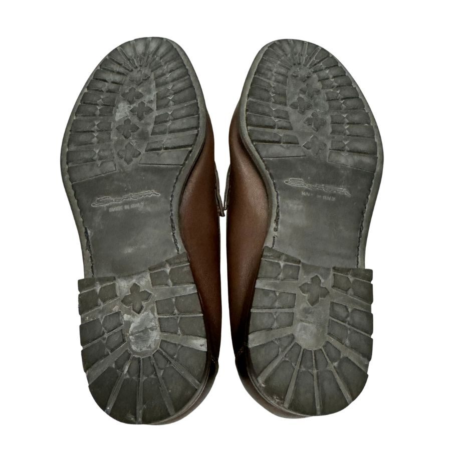 サントーニ レザーシューズ ビット ローファー メンズ サイズ6.5 ブラウン Santoni 約25.0cm【AFC3】