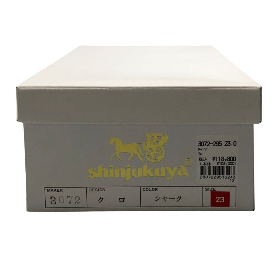 新宿屋 レザーパンプス シャーク 3072-295 ブラック 23.0cm レディース shinjukuya 約23.0cm【7-7】