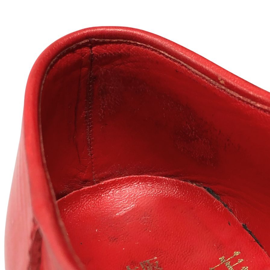 エヴィス 山根靴店 チロリアンシューズ レザー 2006 サイズ26.5 メンズ レッド EVISU YAMANE SHOES 約26.5cm【AFC35】