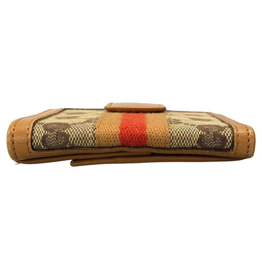 グッチ 二つ折り財布 Wホック レディース ベージュ キャンバス×レザー 035 02126 2718 5 GUCCI【AFI15】