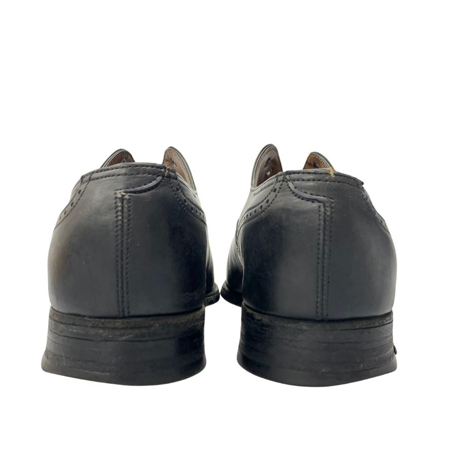 ジョンロブ レザーシューズ SEYMOUR パンチドキャップ メンズ ブラック サイズ8 JOHN LOBB 約26.5cm【AFC41】