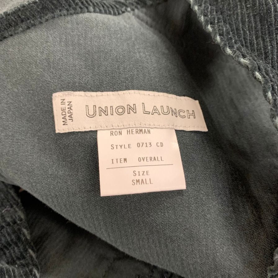美品◆ユニオンランチ ロンハーマン サロペットスカート コーデュロイ レディース サイズSブラック UNION LAUNCH Ron Herman【AFB41】