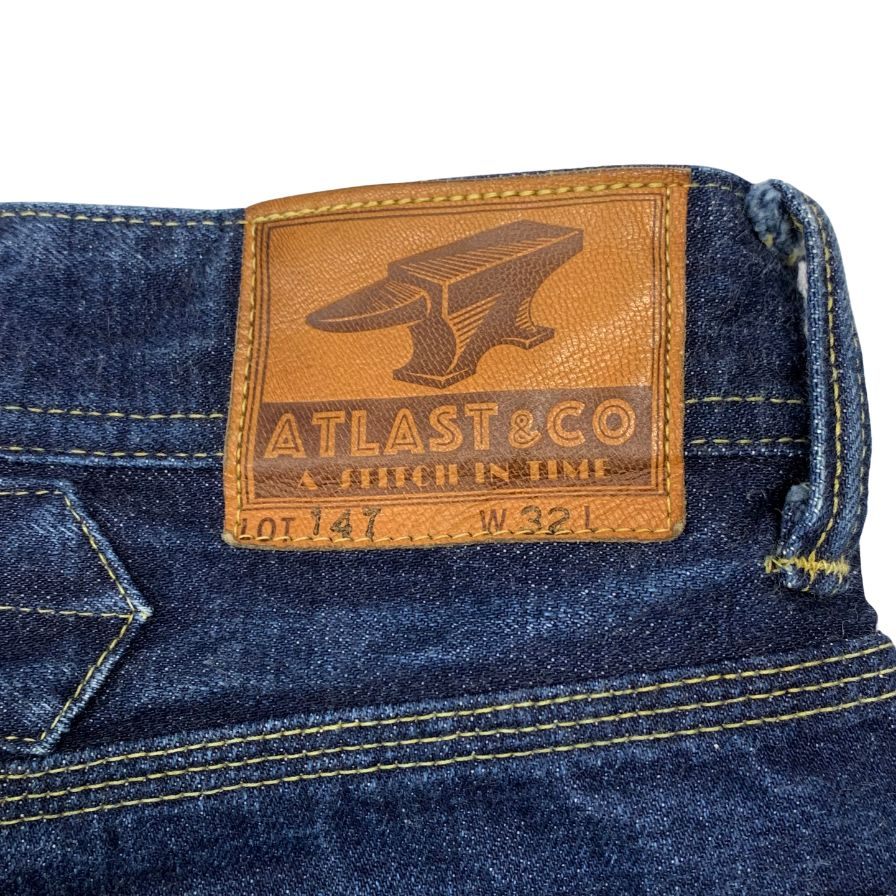 アットラスト デニムパンツ シンチバック セルビッジ LOT147 インディゴ サイズ32 メンズ ATLAST&CO 【AFB30】