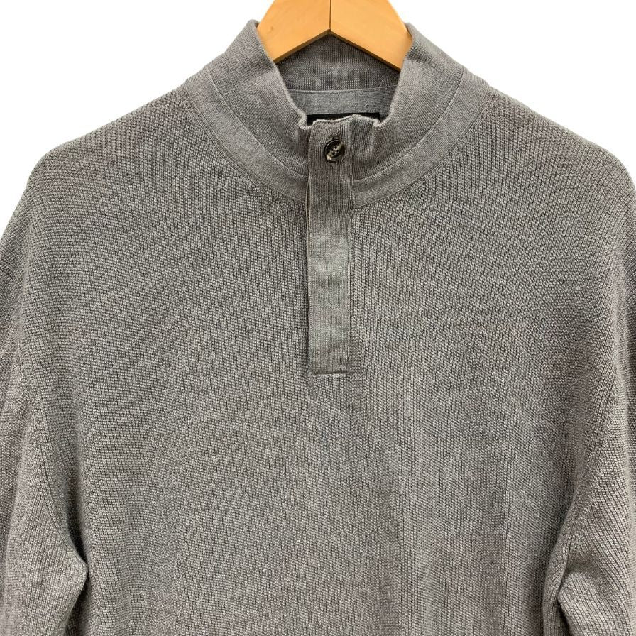 美品◆エルメネジルド ゼニア ハーフジップニット ウール カシミヤ メンズ サイズXXL グレー Ermenegildo Zegna 【AFB36】