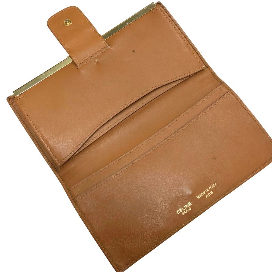 セリーヌ 長財布 マカダム トリオンフ 総柄 M08 ヴィンテージ PVC レザー ブラウン CELINE【AFI18】