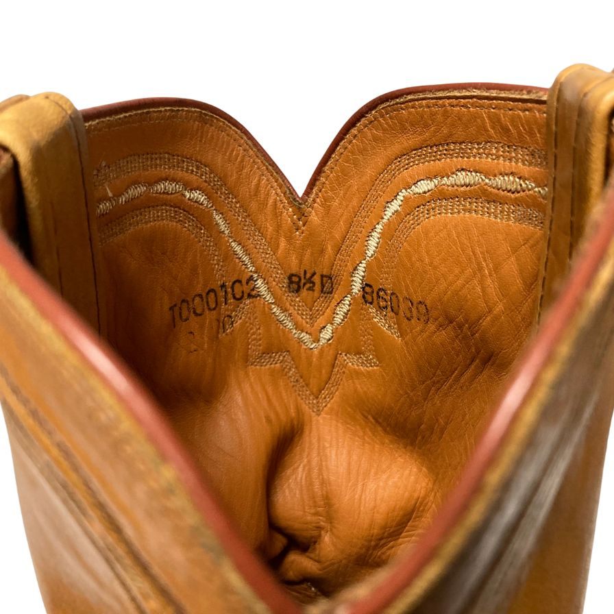 ルケーシー 2000 ローパーブーツ レザーコンビ メンズ サイズ8.5D ライトブラウン Lucchese 2000 約27.0cm【AFC5】