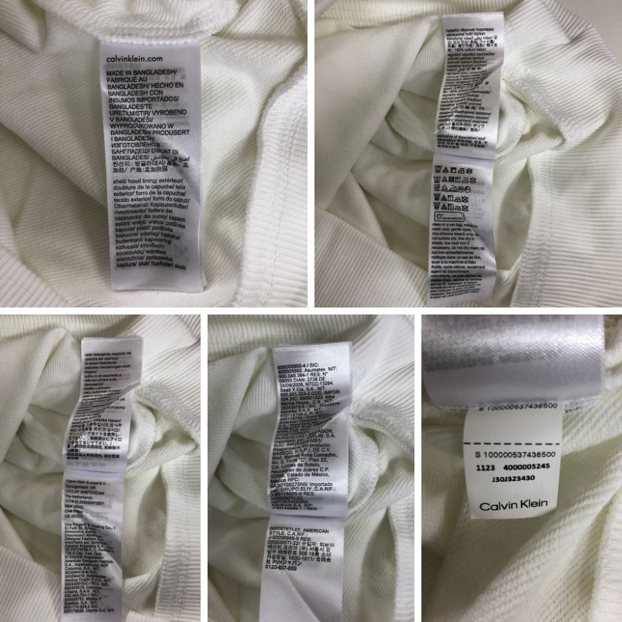 未使用◆カルバンクラインジーンズ プルオーバーパーカー 24AW J30J323430 サイズL メンズ ホワイト Calvin Klein Jeans 【AFB10】