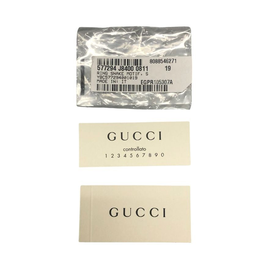 グッチ リング ガーデンスネーク シルバー925 メンズ サイズ19 CUCCI【AFI14】