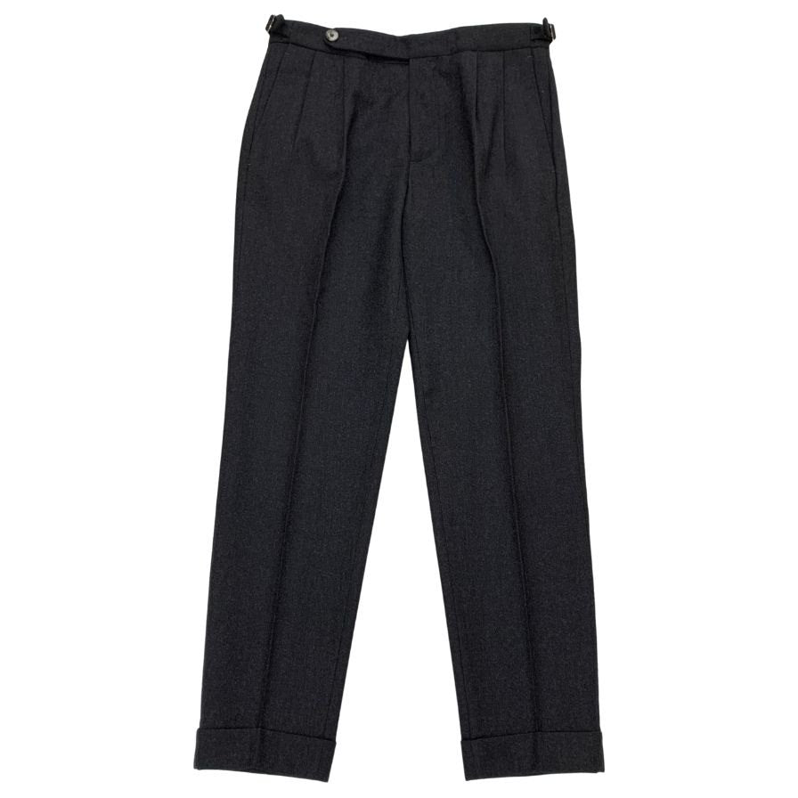 ジーティーアー COMFORT コンフォート スラックス テーパード ウール メンズ サイズ46 ダークグレー IL PANTALONE GTA 【AFB42】