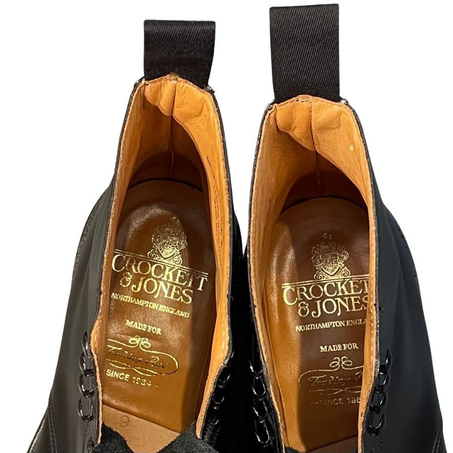クロケット&ジョーンズ レザーブーツ ストレートチップ コニストン ブラック サイズUK6.5E CROCKETT&JONES CONISTON ブーツ 約25.5cm【LA】【中古】