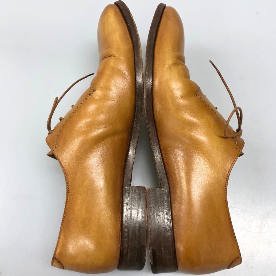 ベルルッティ レザーシューズ プレーントゥ メダリオン ライトブラウン サイズUK10 BERLUTI ビジネスシューズ 約29.0cm【LA】【中古】
