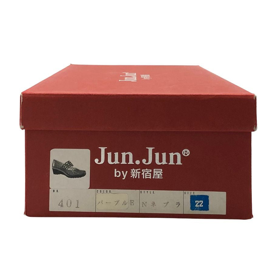 ジュンジュンバイ新宿屋 レザーパンプス レザー 401 パープル サイズ22cm レディース Jun.Jun by shinjukuya 約22.0cm【7-11】