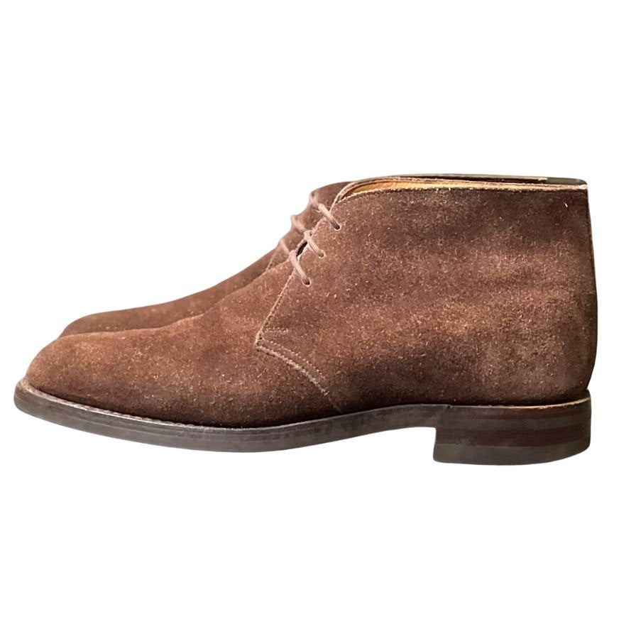 クロケット&ジョーンズ レザーシューズ チルターン チャッカブーツ スエード ブラウン メンズ サイズUK6E CROCKETT&JONES 約24.0cm【LA】【中古】