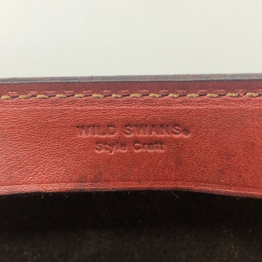 ワイルドスワンズ ペンケース シリンダー レッド レザー WILDSWANS【AFB55】【中古】