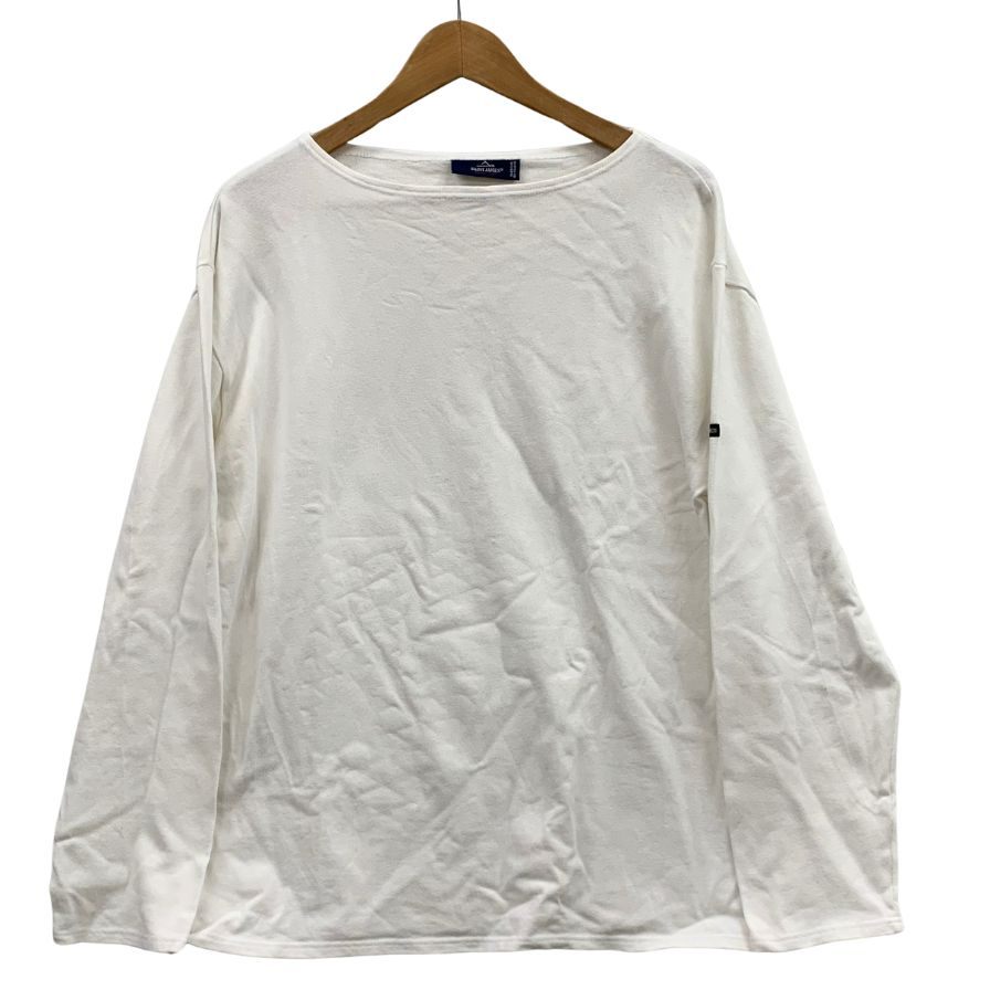極美品　セントジェームス　長袖　バスクシャツ　ウェッソン　L ホワイト　白 SAINT JAMES セントジェームス ウェッソン メンズ レディース