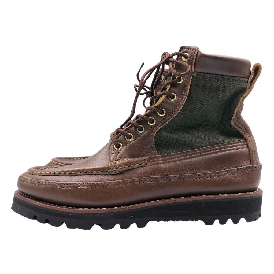 ラッセルモカシン レザーシューズ ブーツ Thula Thula レザー キャンバス 茶系 サイズ8E Russell Moccasin 約26.5cm【AFD3】