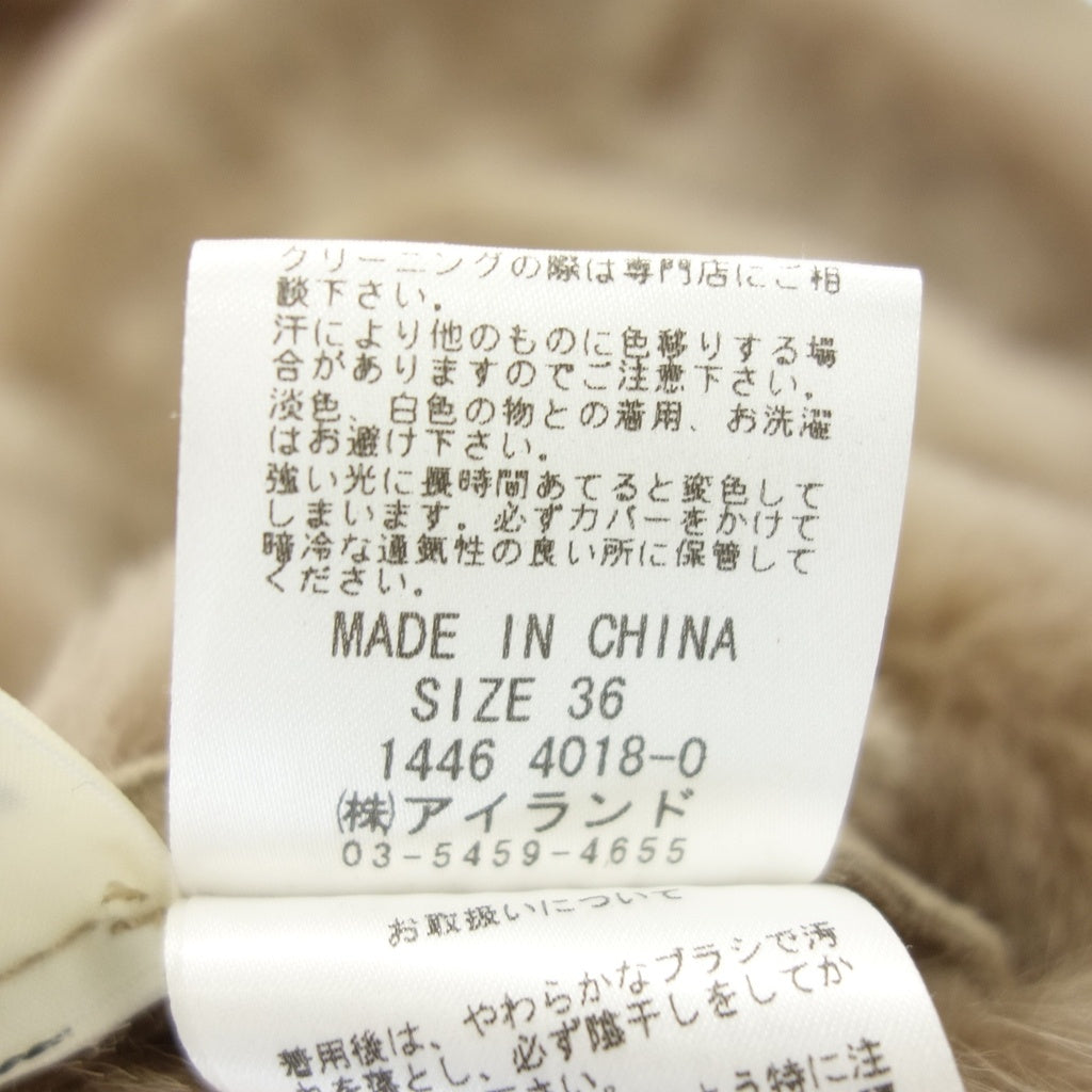美品◆グレースコンチネンタル ムートンコート フォックスファー レディース サイズ36 ベージュ系 GRACE CONTINENTAL【AFF23】