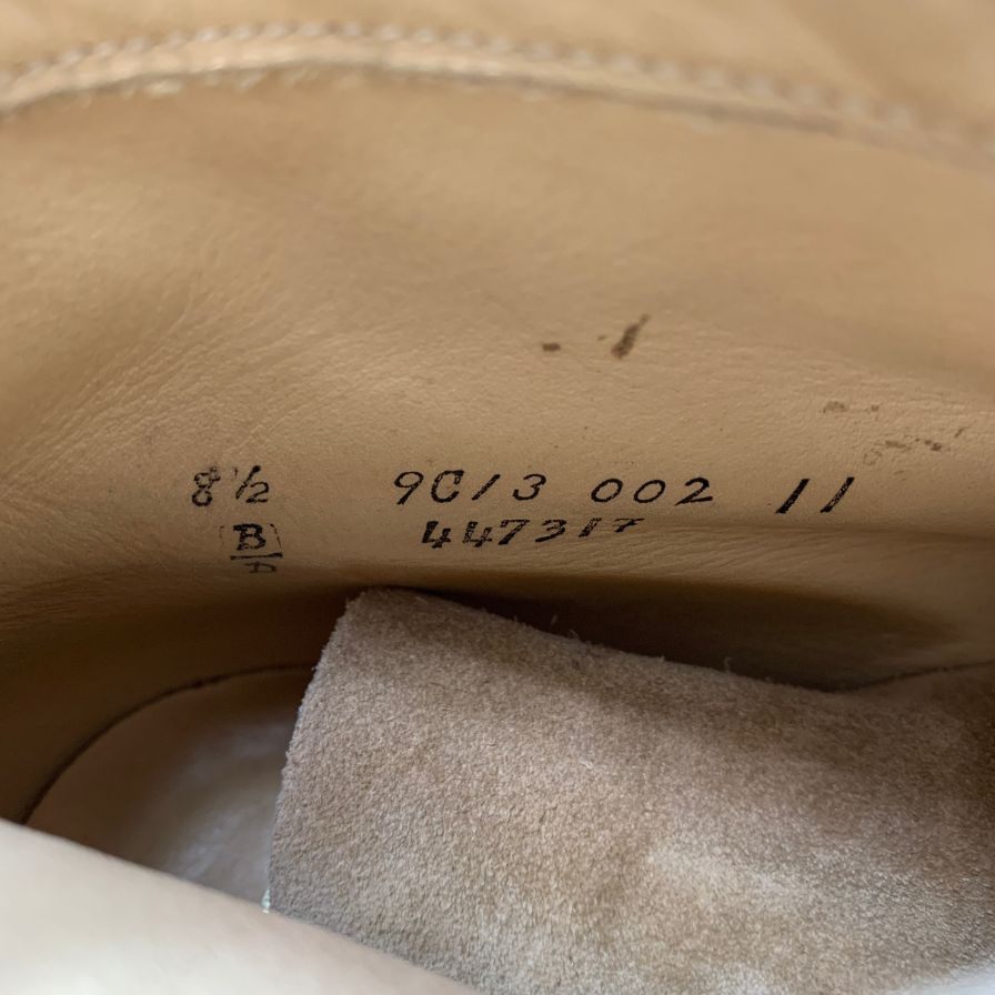 オールデン 44731F レザーソウル別注 スエード ウイングチップ ブーツ メンズ サイズUS8.5D ベージュ Alden ブーツ 約26.5cm【LA】【中古】