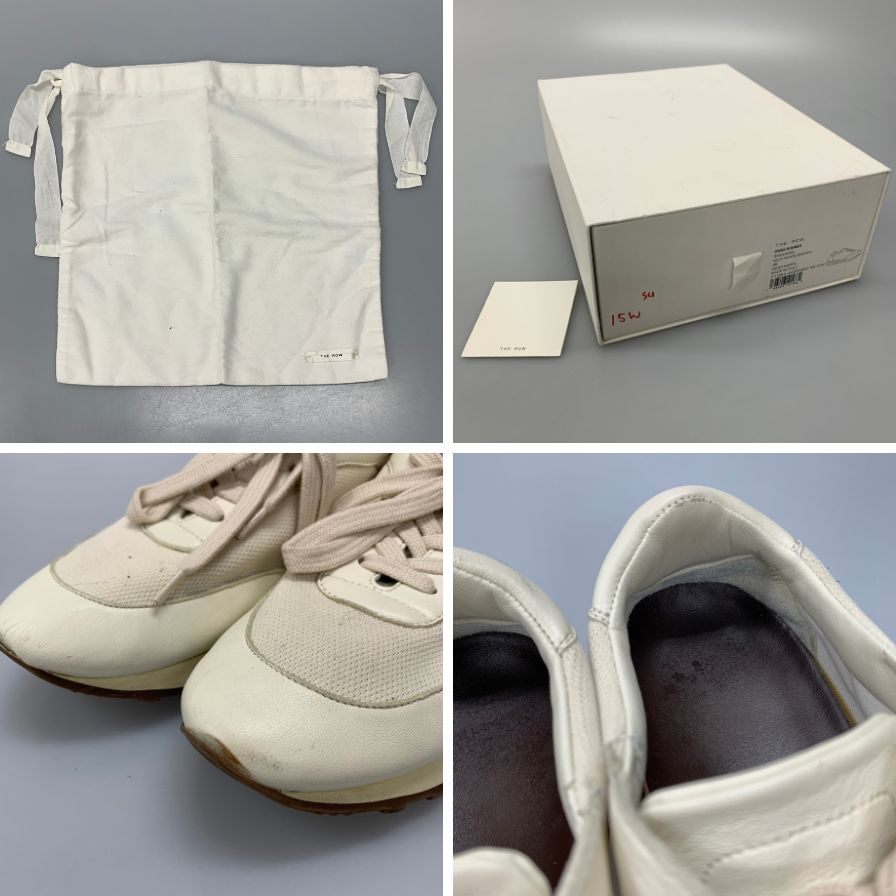 ザ ロウ ローカットスニーカー ホワイト レディース サイズ38 THE ROW 約24.5cm【AFD8】