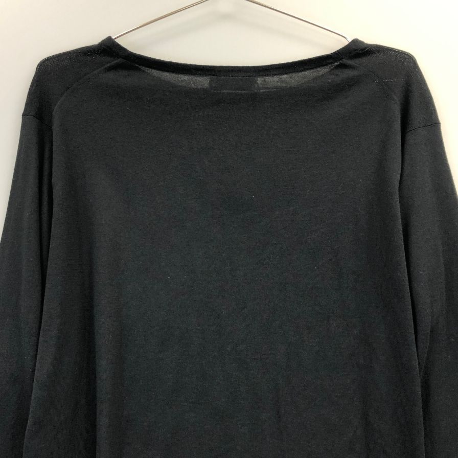 新品同様◆ジョンスメドレー ニットバスクTシャツ サイズM ブラック JOHN SMEDLEY 【AFB32】