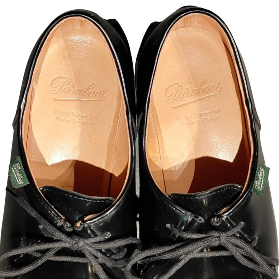 パラブーツ レザーシューズ ミカエル チロリアン カーフ ブラック メンズ サイズ39 PARABOOT MICHAEL 約24.0cm【LA】【中古】