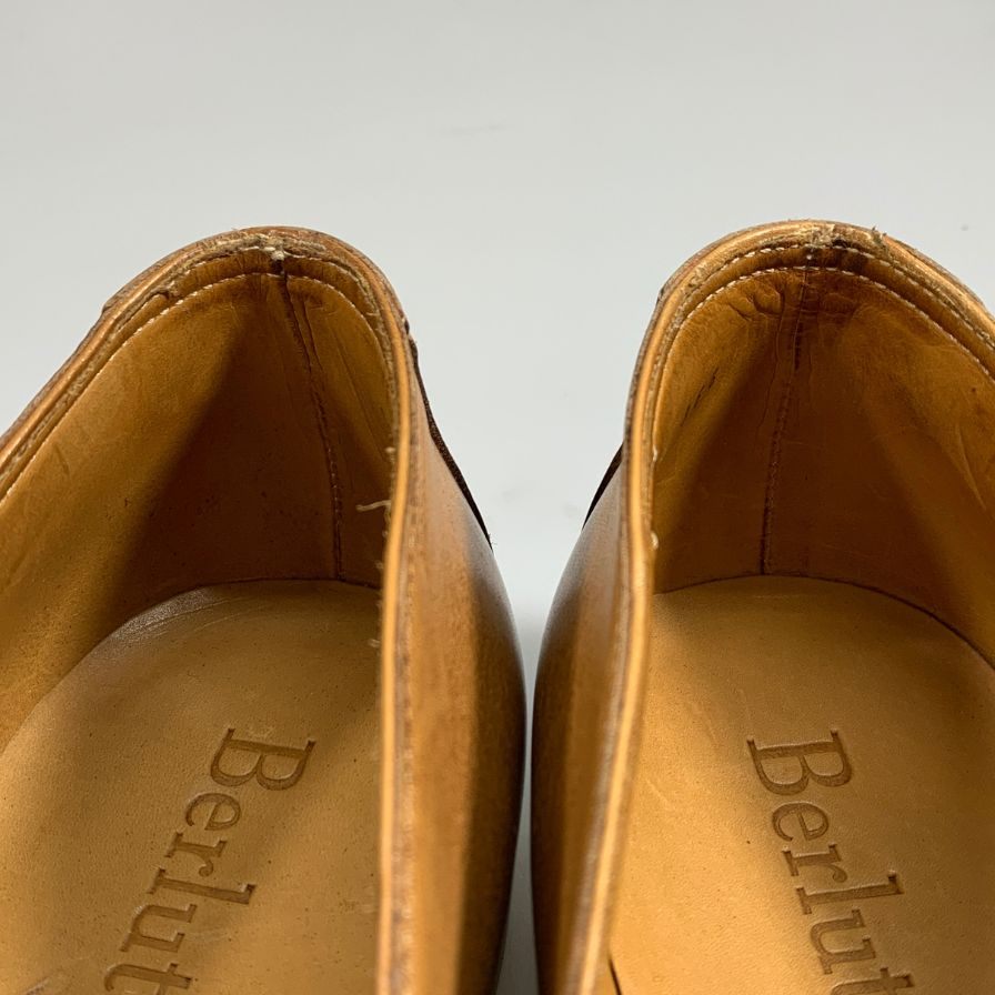ベルルッティ コインローファー カーフ メンズ ブラウン サイズ UK8.5 Berluti 約27.0cm【AFC43】