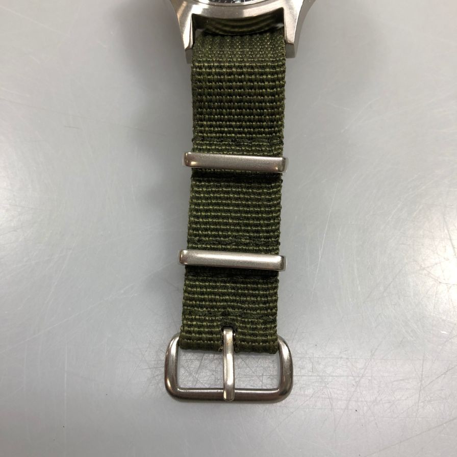 タイメックス ミリタリーウォッチ 腕時計 ビームス コラボ 3針 ブラック文字盤 TIMEX【AFI12】【中古】
