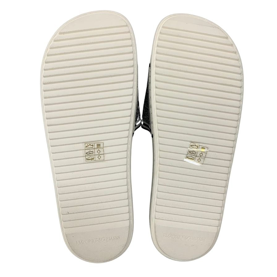 エンポリオアルマーニ サンダル X4P123 サイズ10 メンズ ホワイト ブラック EMPORIO ARMANI 約25.0cm【AFD15】