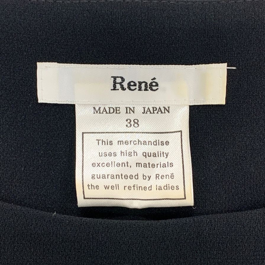 美品◆ルネ ノースリーブ ワンピース ブラック 6246050 38サイズ Rene 【AFB32】