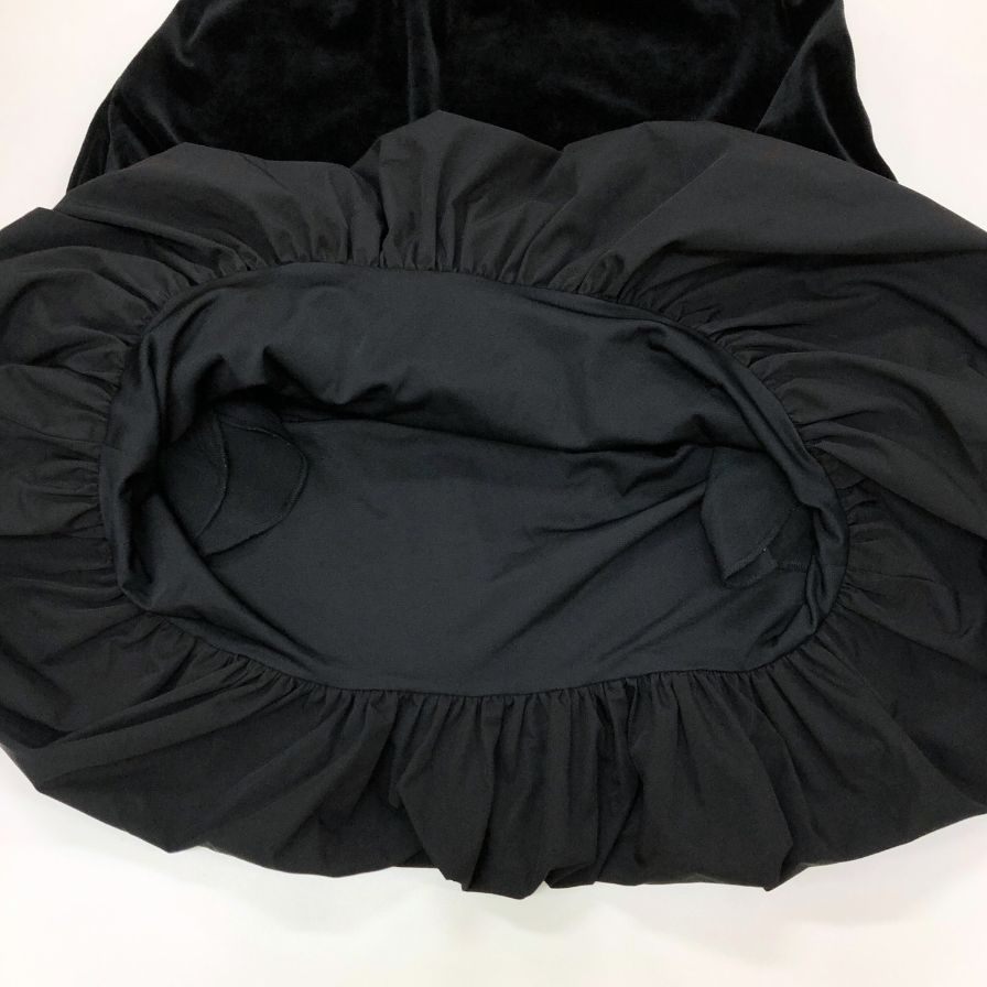 中古◆ベロア ノワール バイ フォクシー ニューヨーク ノースリーブワンピース ベロア バルーン 31271 レディース サイズ38 ブラック VELOUR NOIR by FOXEY NEWYORK 【AFB4】