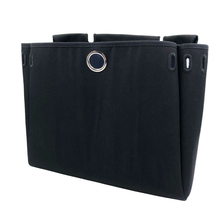 エルメス バッグカバー エールバッグ用 ブラック キャンバス HERMES【AFE5】
