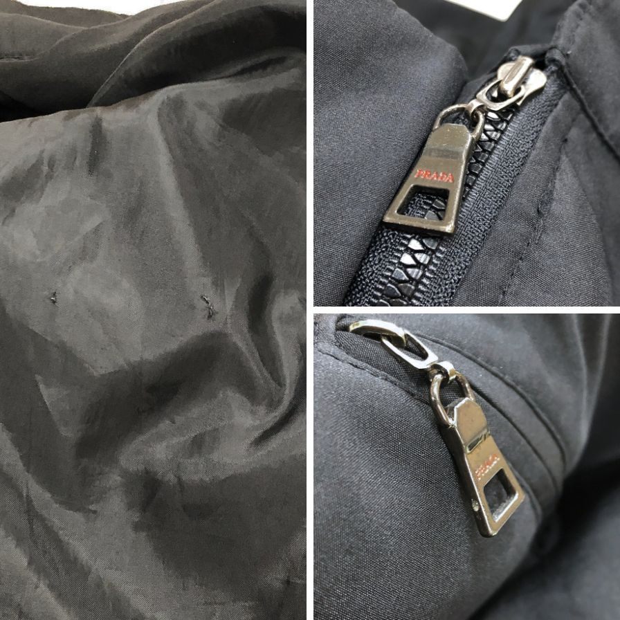 美品◆プラダ 09AW ナイロンジャケット ブラック メンズ サイズXL SGV126 PRADA 【AFB20】